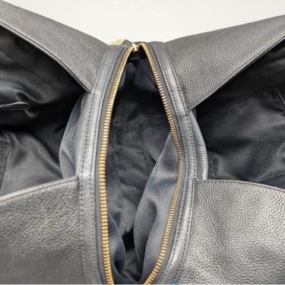 Coach Edie Pebble Leather Shoulder Bag-Black - Picture 5 of 8